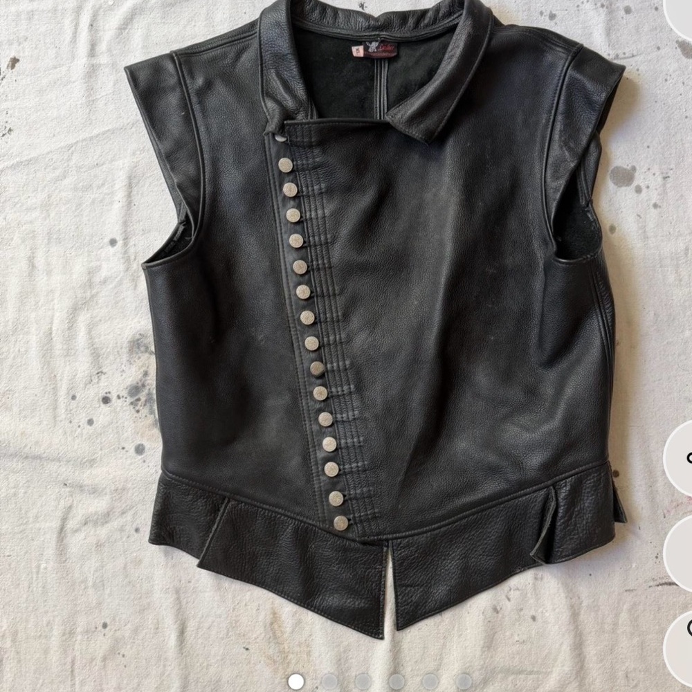 Black Leather Vest